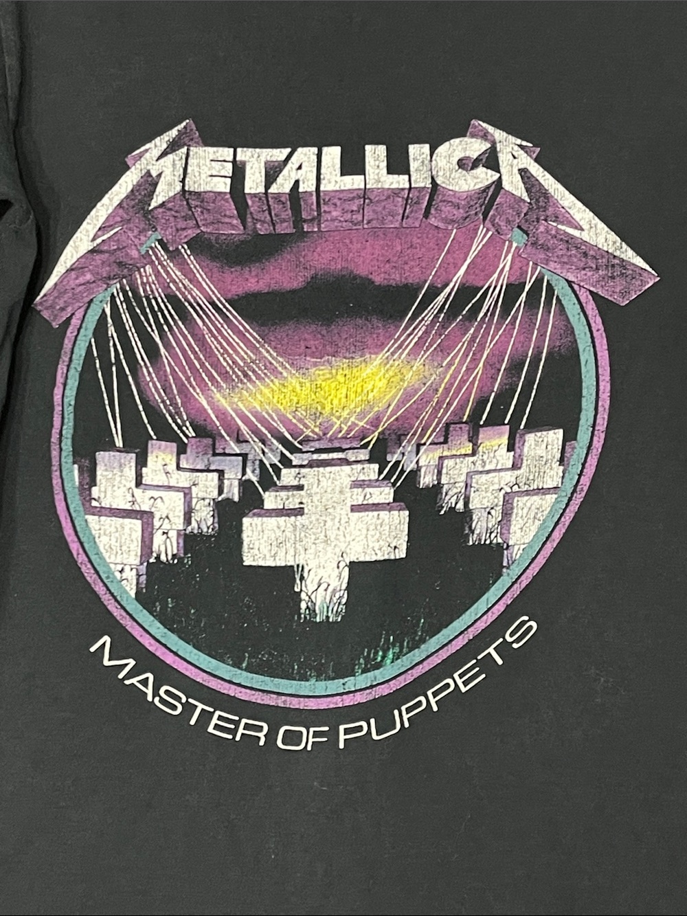 Metallica Master of Puppets Band Tee Black Long Sleeve Shirt Small